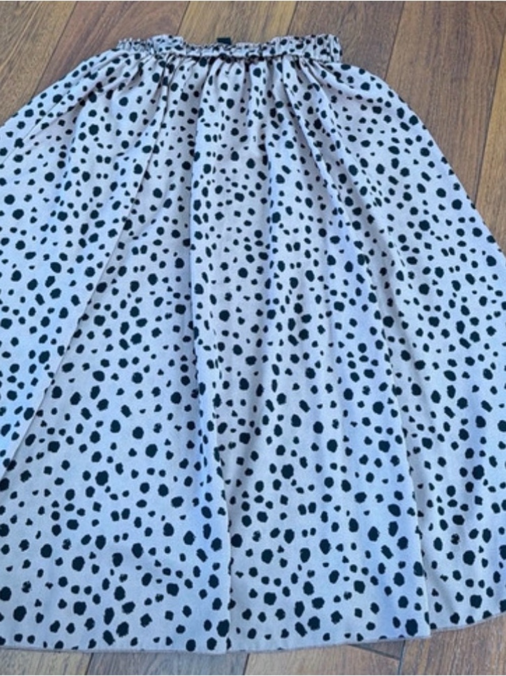 SHEIN Black and White Dalmatian Print A-Line Skirt